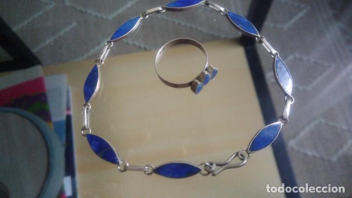 Joyeria: PULSERA Y ANILLO DE PLATA Y LAPIZL&Aacute;ZULI - Foto 2