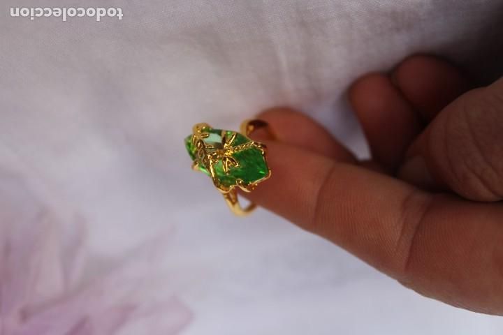 Joyeria: ANILLO LIBELULA SOBRE BELLA ESMERALDA CREADA - Foto 5