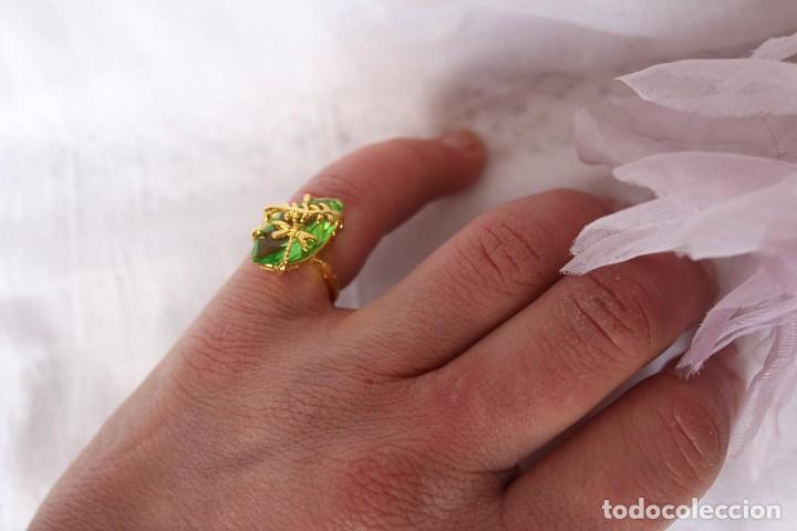 Joyeria: ANILLO LIBELULA SOBRE BELLA ESMERALDA CREADA - Foto 4