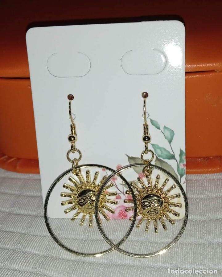 Joyeria: PENDIENTES SOL DORADO BISUTER&Iacute;A - Foto 1