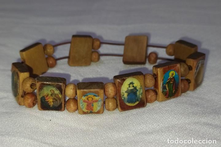 Joyeria: PULSERA DE MADERA CON MOTIVOS RELIGIOSOS - Foto 1