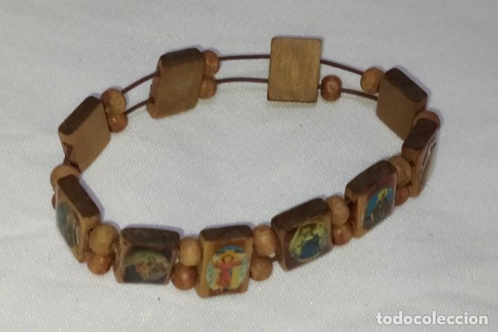 Joyeria: PULSERA DE MADERA CON MOTIVOS RELIGIOSOS - Foto 3