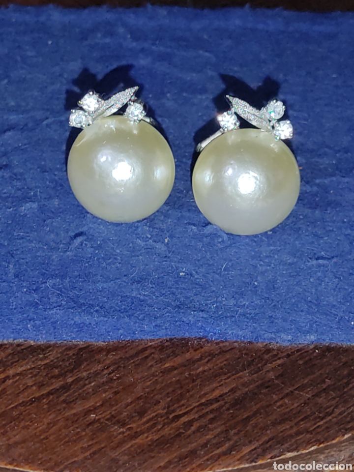 Joyeria: Pendientes de perlas del mar de Japon,vintage - Foto 4