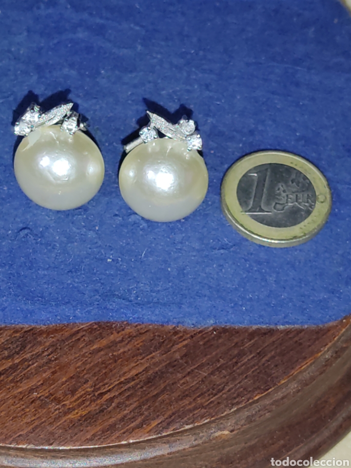 Joyeria: Pendientes de perlas del mar de Japon,vintage - Foto 5