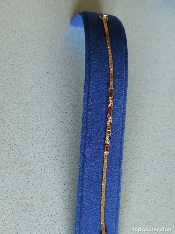 Joyeria: PULSERA ORO 18K RUB&Iacute; Y BRILLANTES - Foto 2