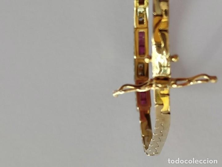 Joyeria: PULSERA ORO 18K RUB&Iacute; Y BRILLANTES - Foto 4