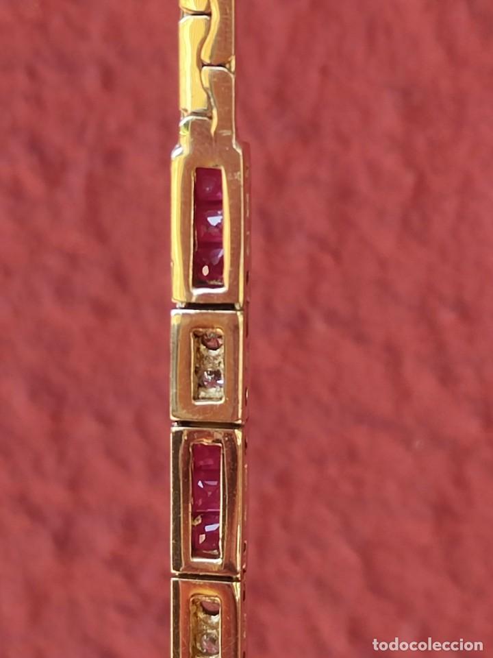 Joyeria: PULSERA ORO 18K RUB&Iacute; Y BRILLANTES - Foto 5