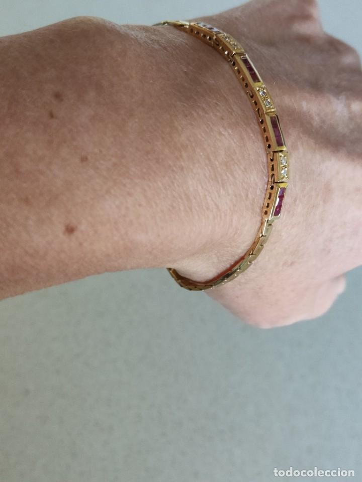 Joyeria: PULSERA ORO 18K RUB&Iacute; Y BRILLANTES - Foto 17