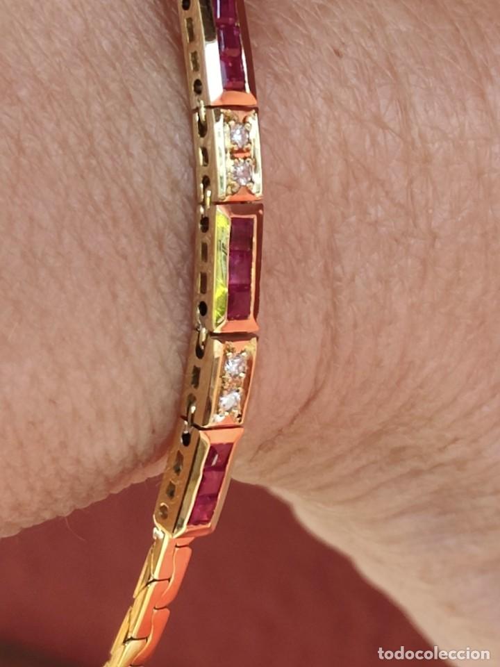 Joyeria: PULSERA ORO 18K RUB&Iacute; Y BRILLANTES - Foto 18
