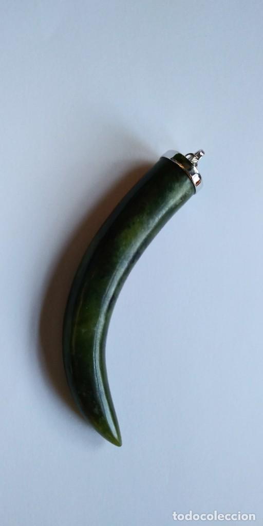 Joyeria: COLGANTE COLMILLO DE JADE EN PLATA 925 - Foto 2