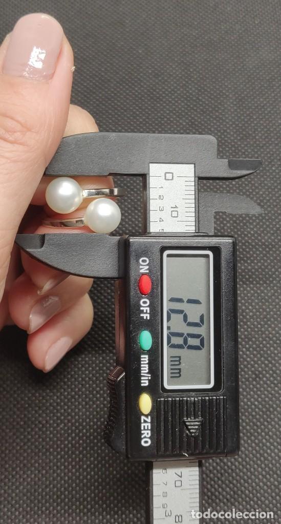 Joyeria: Anillo de plata de ley 925 y perlas de imitaci&oacute;n - Foto 6
