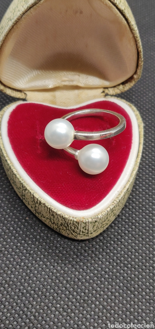 Joyeria: Anillo de plata de ley 925 y perlas de imitaci&oacute;n - Foto 10