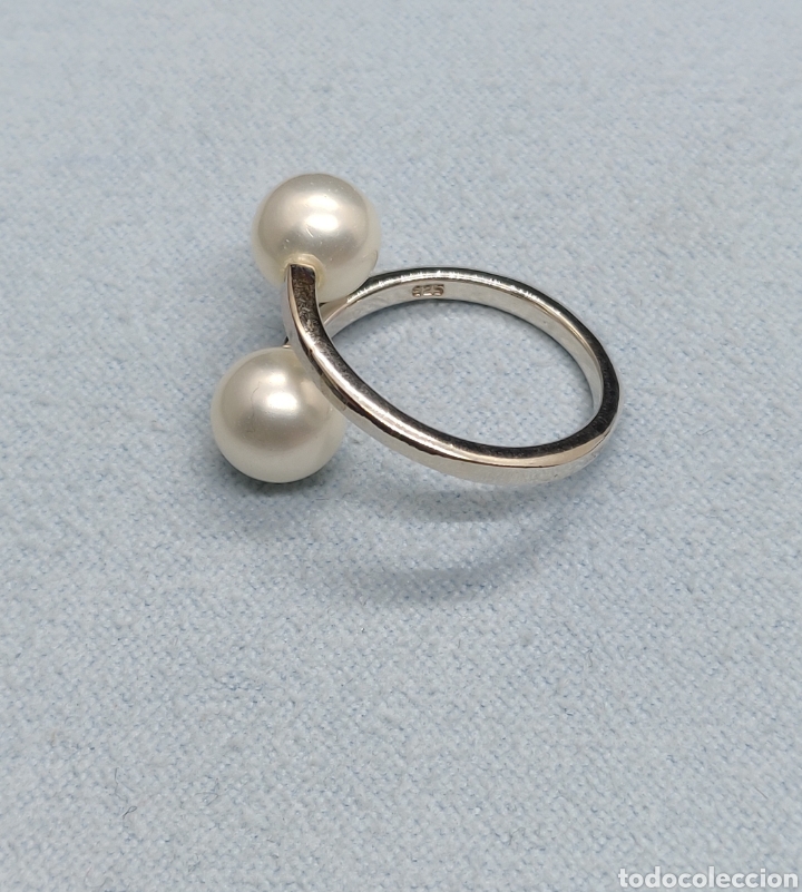 Joyeria: Anillo de plata de ley 925 y perlas de imitaci&oacute;n - Foto 13