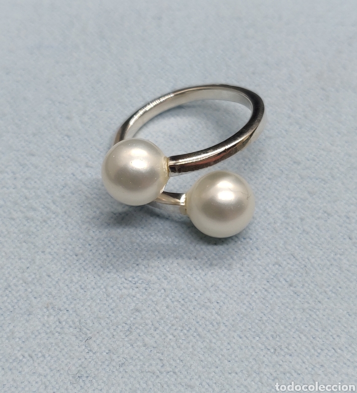 Joyeria: Anillo de plata de ley 925 y perlas de imitaci&oacute;n - Foto 14