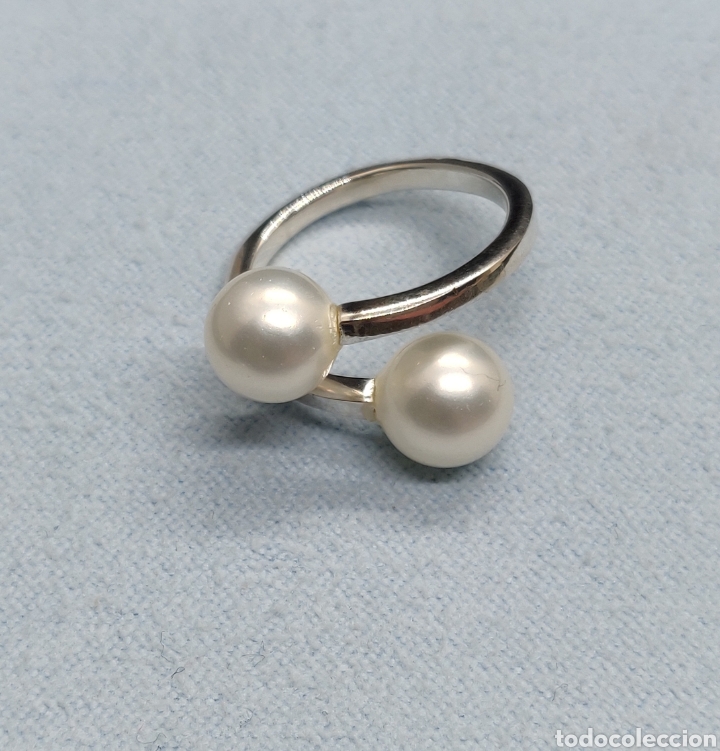 Joyeria: Anillo de plata de ley 925 y perlas de imitaci&oacute;n - Foto 15