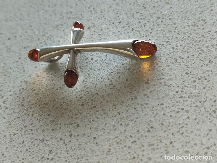 Joyeria: CRUZ PLATA DE LEY Y &Aacute;MBAR NATURAL - Foto 2