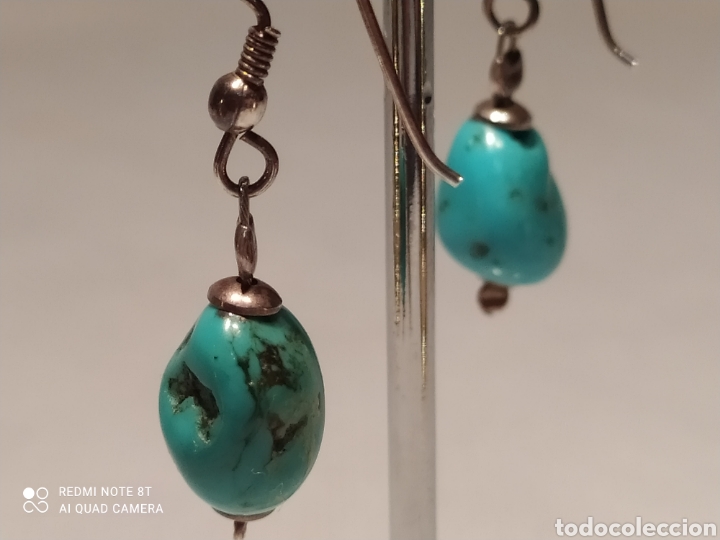 Joyeria: Pendientes plata y turquesa. - Foto 2