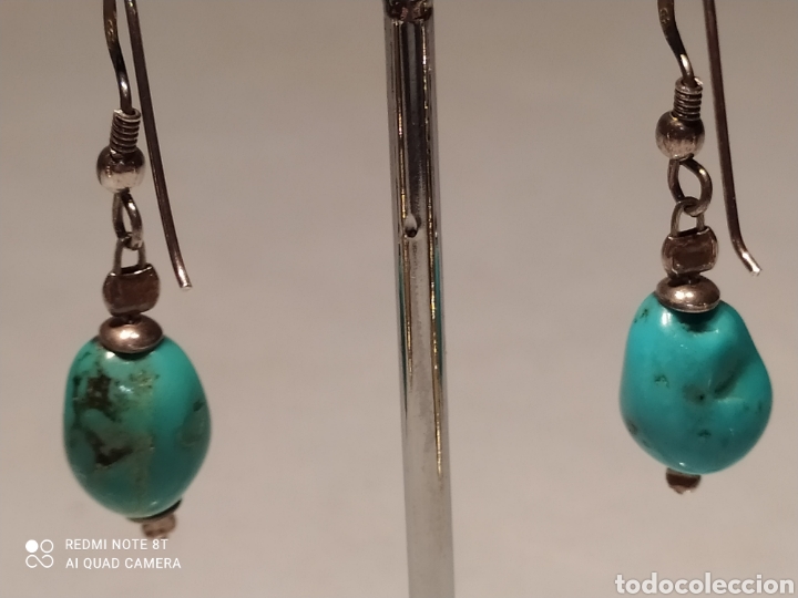 Joyeria: Pendientes plata y turquesa. - Foto 6