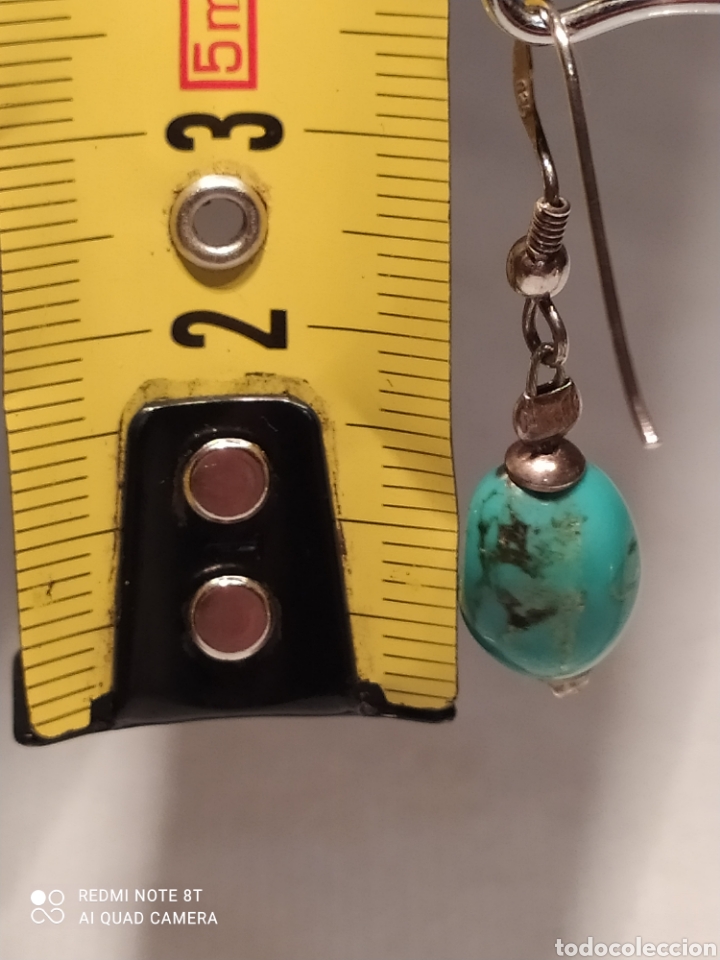 Joyeria: Pendientes plata y turquesa. - Foto 7