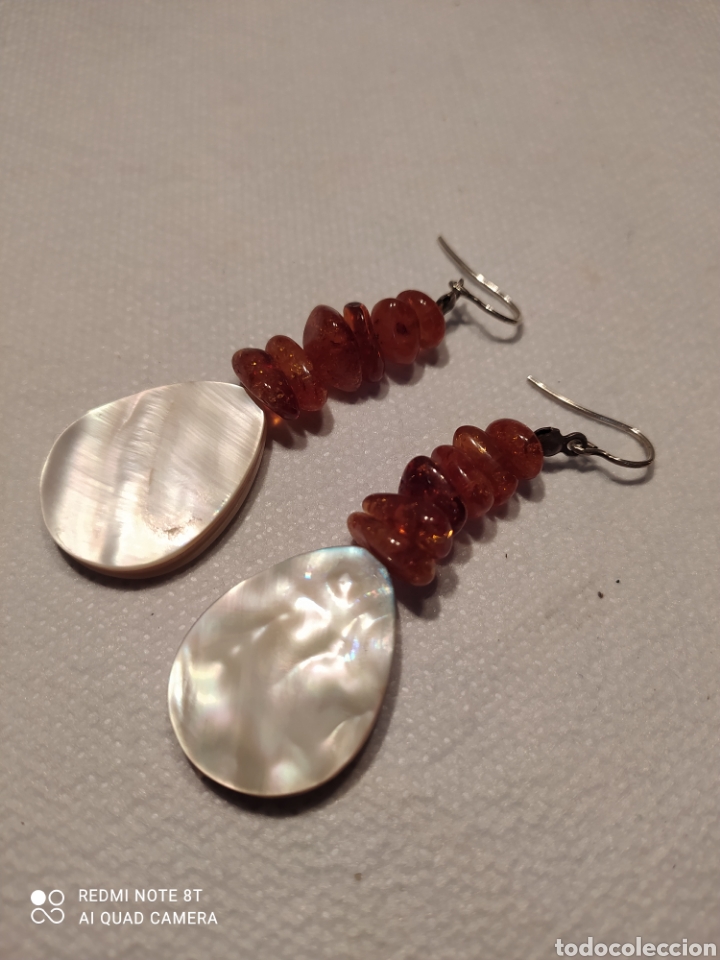 Joyeria: Pendientes de &aacute;mbar y nacar - Foto 5