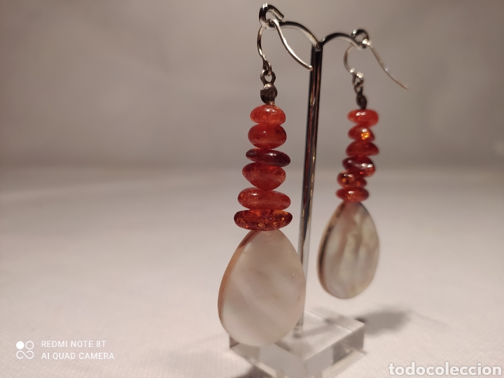 Joyeria: Pendientes de &aacute;mbar y nacar - Foto 7