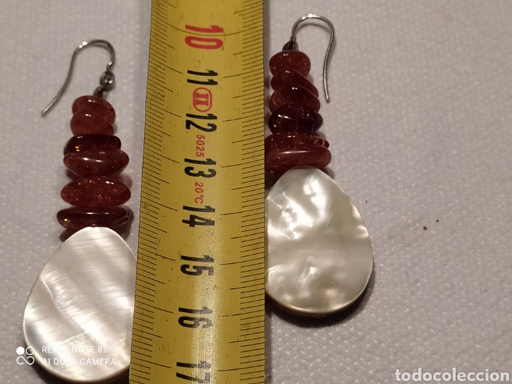 Joyeria: Pendientes de &aacute;mbar y nacar - Foto 13