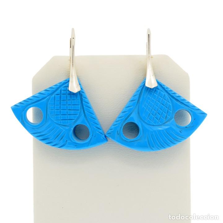 Joyeria: PENDIENTES DE PLATA Y TURQUESA - Foto 1