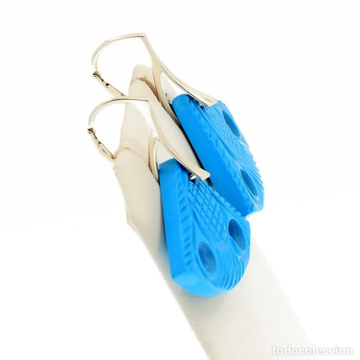 Joyeria: PENDIENTES DE PLATA Y TURQUESA - Foto 3