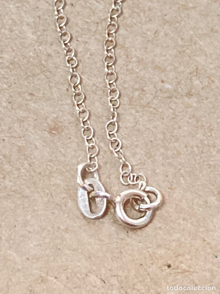 Joyeria: Cadena de plata con colgante de flor - Foto 3