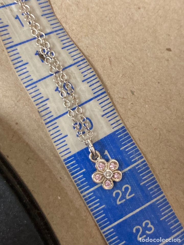 Joyeria: Cadena de plata con colgante de flor - Foto 6