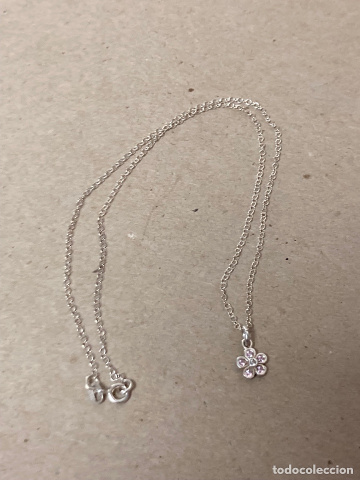 Joyeria: Cadena de plata con colgante de flor - Foto 1