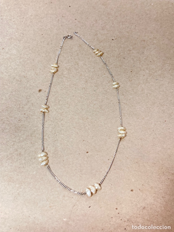 Joyeria: Gargantilla de plata y perlas de r&iacute;o - Foto 1