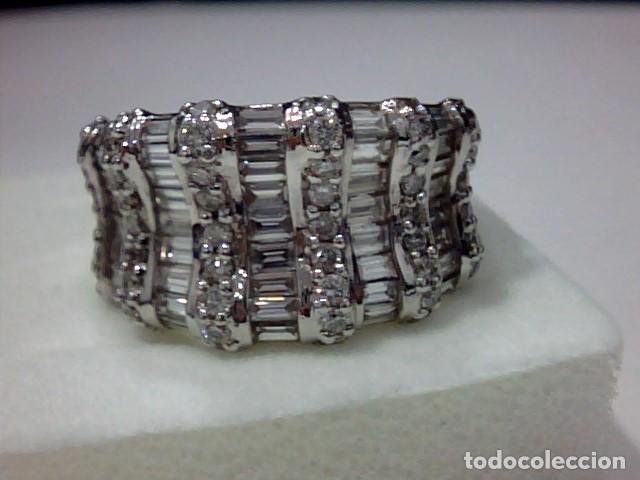 Joyeria: anillo oro blanco 18 kts y diamantes - Foto 6