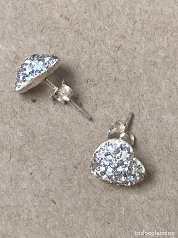 Joyeria: Pendientes plata y circonitas forma coraz&oacute;n - Foto 2