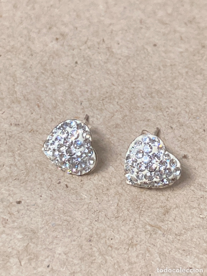 Joyeria: Pendientes plata y circonitas forma coraz&oacute;n - Foto 1