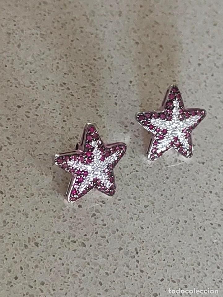 Joyeria: PENDIENTES ESTRELLA ORO BLANCO Y CIRCONITA BLANCO Y ROSA - Foto 2