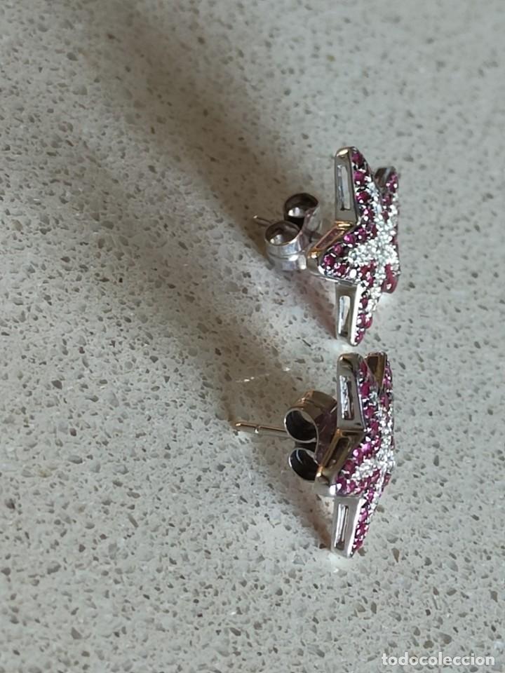 Joyeria: PENDIENTES ESTRELLA ORO BLANCO Y CIRCONITA BLANCO Y ROSA - Foto 4