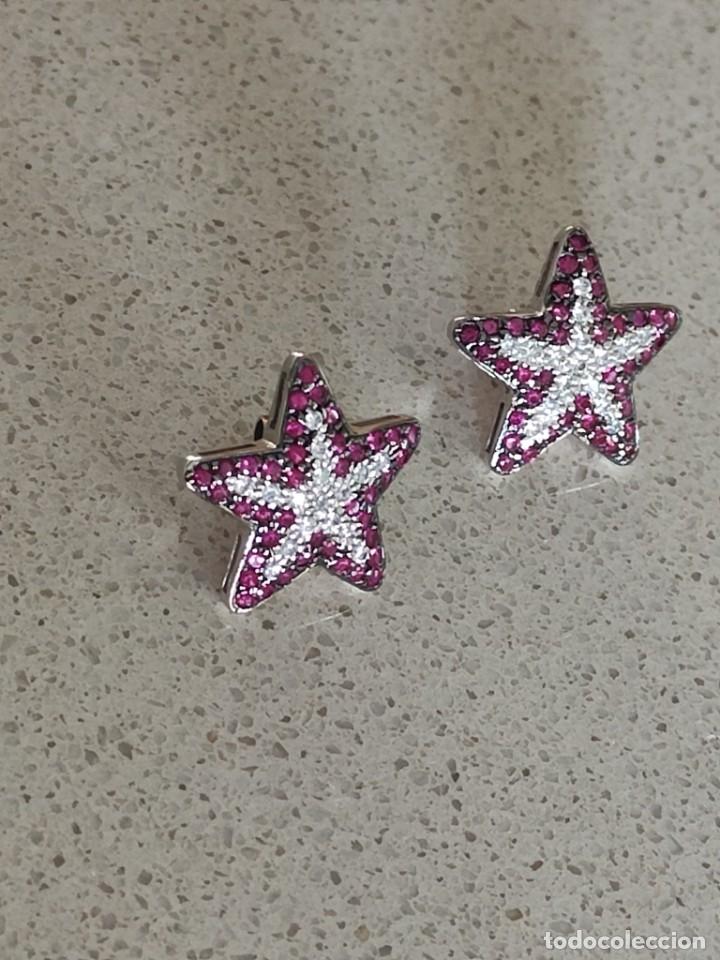 Joyeria: PENDIENTES ESTRELLA ORO BLANCO Y CIRCONITA BLANCO Y ROSA - Foto 5