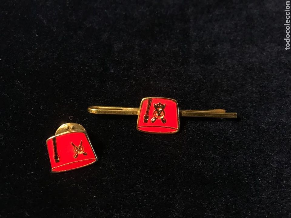 Joyeria: Pasador de corbata y pin de Regimiento Regulares - Foto 3
