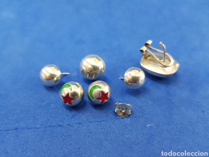 Joyeria: Lote pendientes de plata ,restos - Foto 1