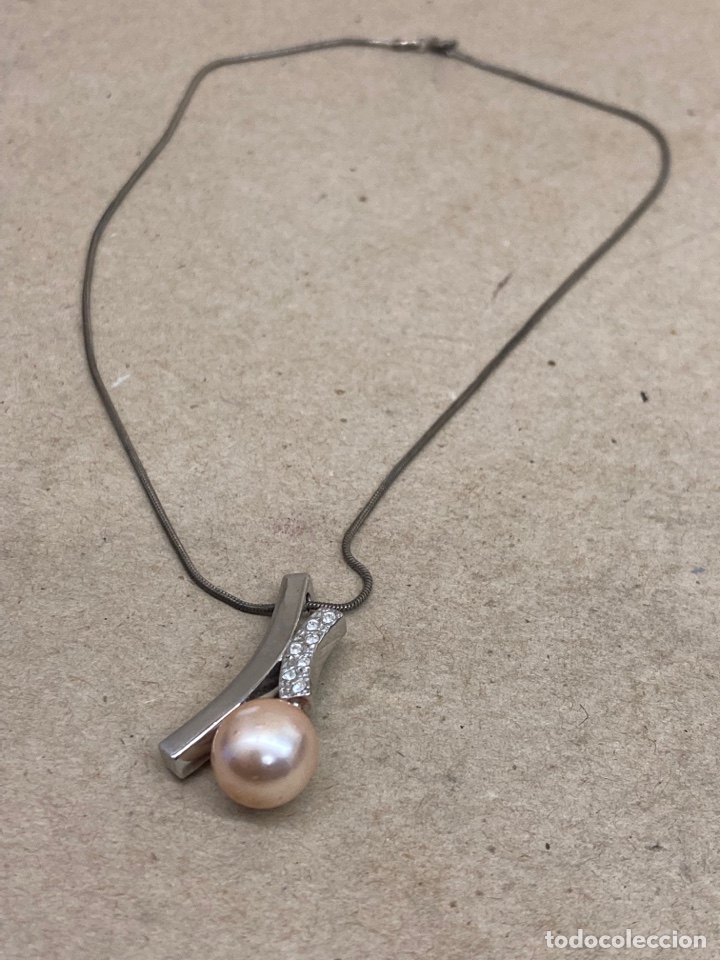 Joyeria: Colgante y cadena de plata perla /CC66 - Foto 1