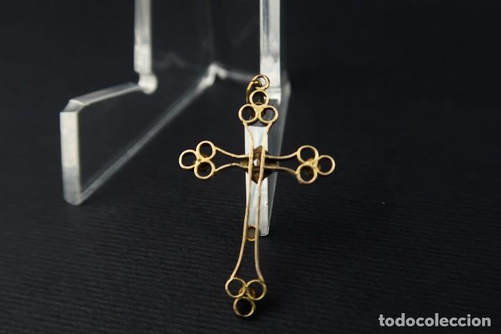 Joyeria: Antigua Cruz de Oro 14k y Perlas - Foto 7