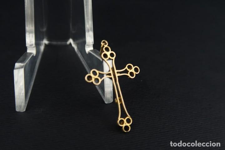 Joyeria: Antigua Cruz de Oro 14k y Perlas - Foto 8