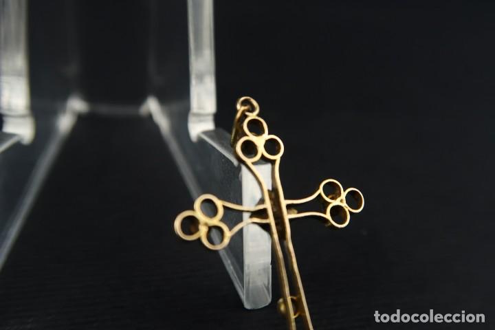 Joyeria: Antigua Cruz de Oro 14k y Perlas - Foto 10