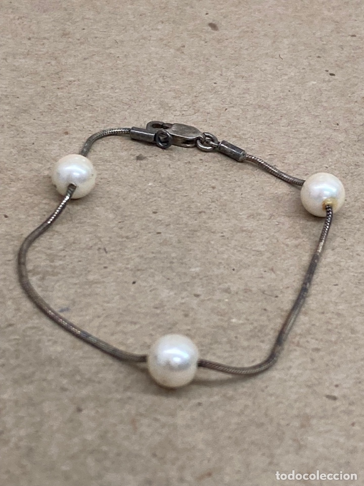 Joyeria: Pulsera de plata y perlas - Foto 1