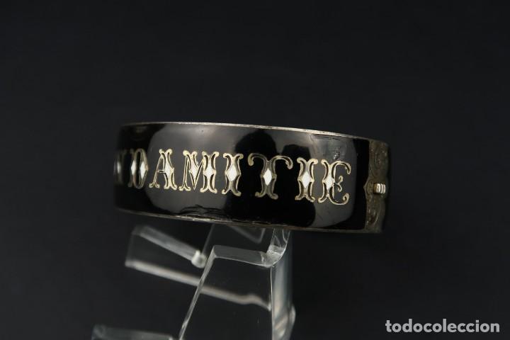 Joyeria: Antiguo Brazalete de Plata Dorada y Esmaltes - Foto 5