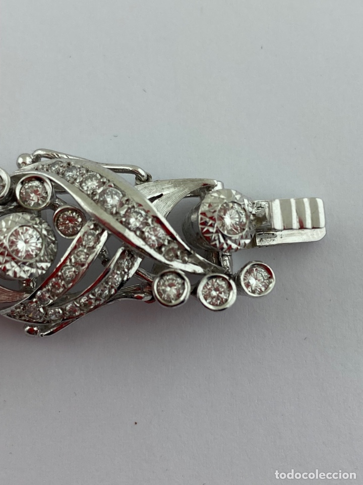 Joyeria: Pulsera vintage oro blanco con brillantes - Foto 4