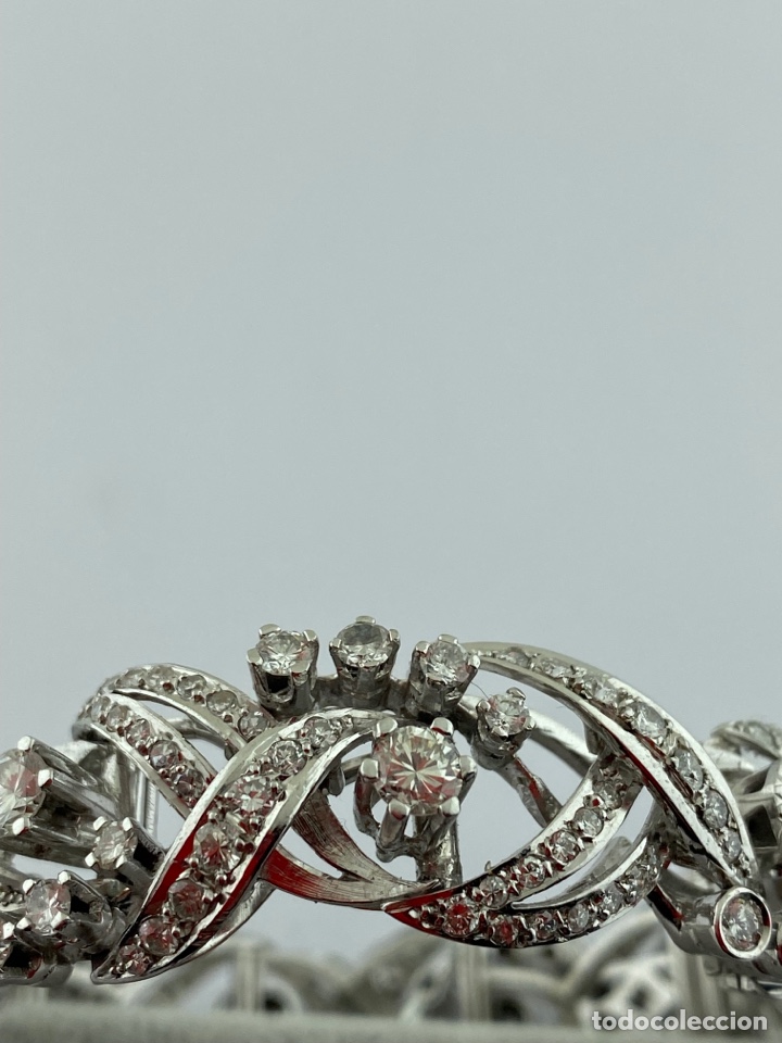 Joyeria: Pulsera vintage oro blanco con brillantes - Foto 6