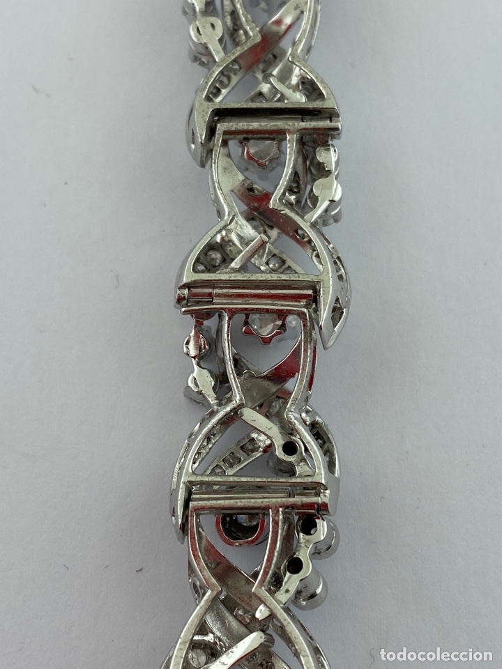 Joyeria: Pulsera vintage oro blanco con brillantes - Foto 8