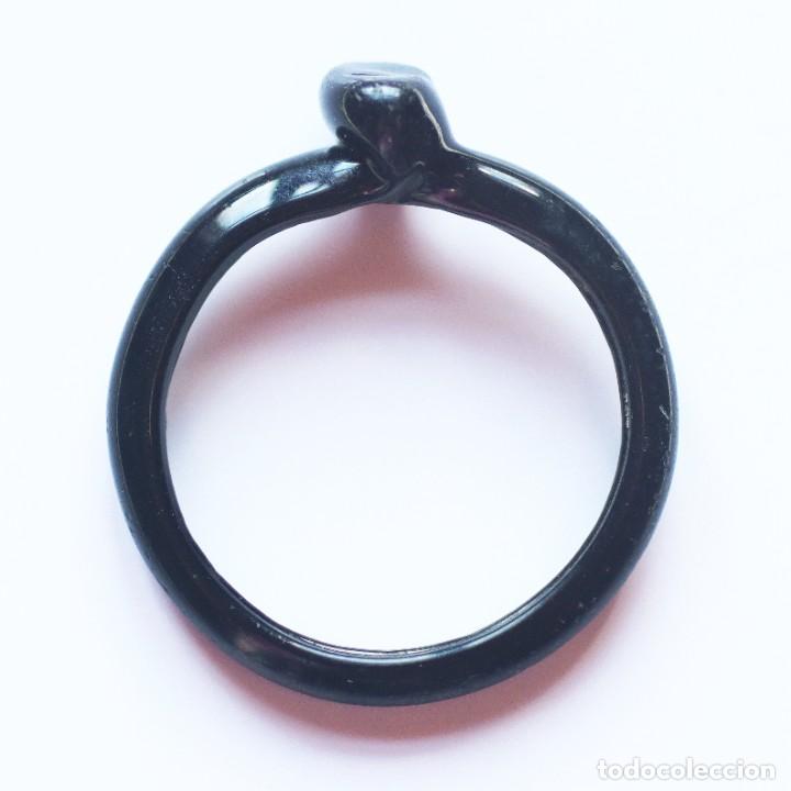 Joyeria: ANILLO MEDIEVAL VIKINGO DE VIDRIO NEGRO - Foto 1